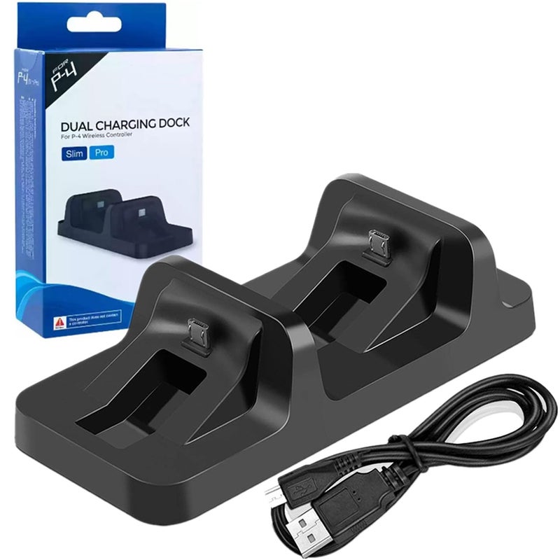 KlsyChry Dual Controller Charger Charging Station Dock for PS4 PlayStation 4 DualShock Controllers (PS4/PS4 Pro/PS4 Slim) - Image 1